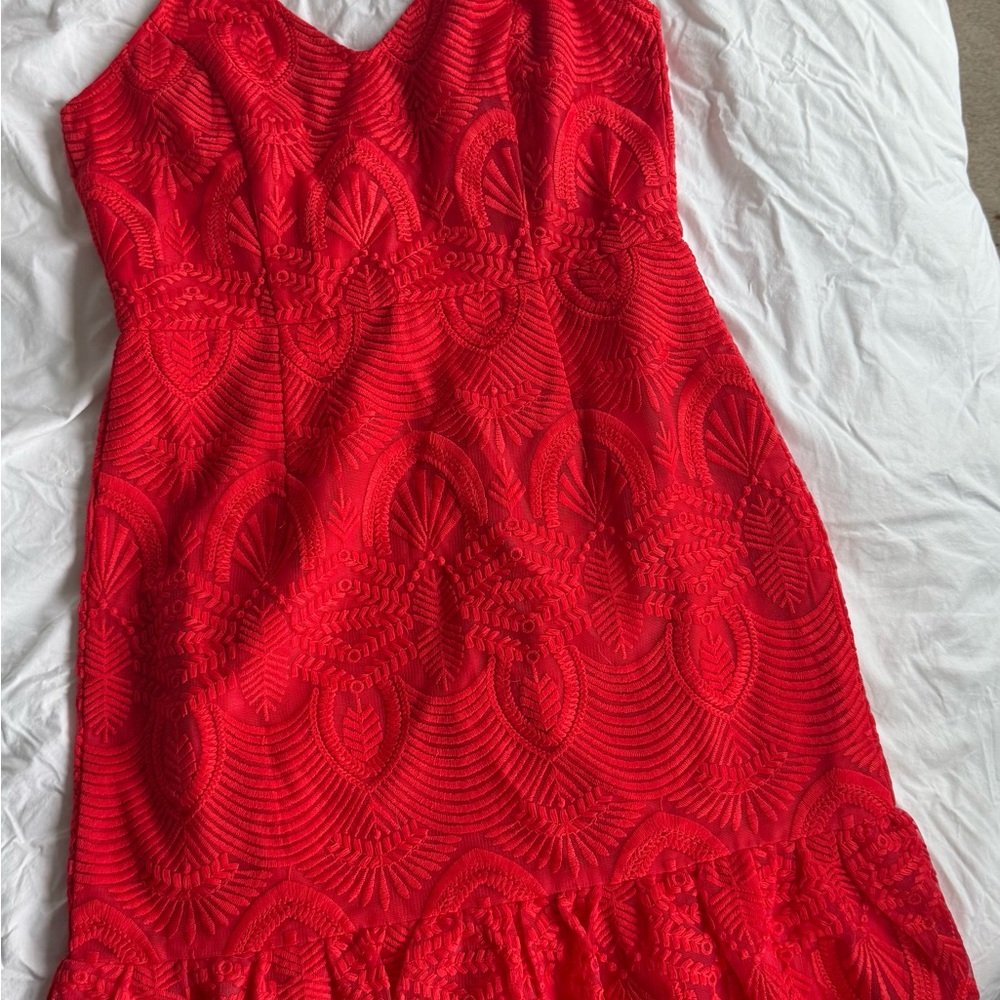 Lulu's Red Sweetheart Sheath Cocktail Dress